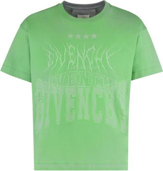 Givenchy Green Crew Neck Graphic T-Shirt