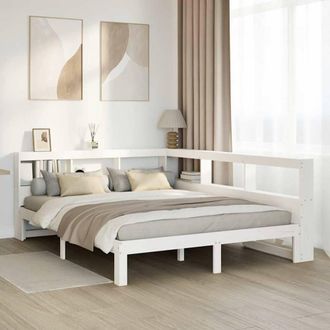 Berkfield Home Bookcase Bed without Mattress White 160x200 cm Solid Wood Pine