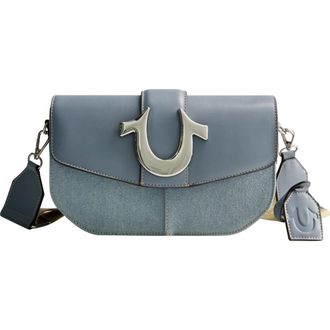 True Religion Denim Saddle Bag with Oversized Horseshoe Logo in Blue at Nordstrom