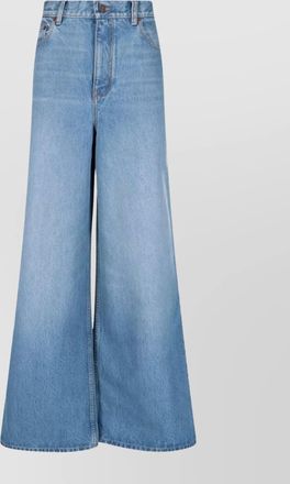 Chloé high-rise wide-leg trousers belt loops
