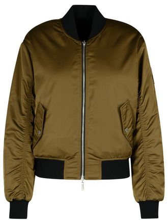 Moose Knuckles Jet Green Polyester Bomber Jacket