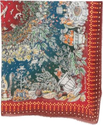 Faliero Sarti Scarves - Dames - Zijden sjaals - Rood - ONE Size - Accessoires