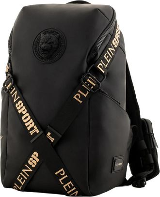 Plein Sport Alpha Oro Rugzak met Smartphone Vak - Heren - Outdooraccessoires - Zwart - ONE Size - Fitness