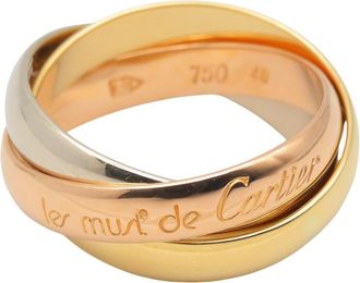 Cartier Gold Silver Yellow Gold (18K) Pink Gold (18K) White Gold (18K) Band Ring (Pre-Owned)