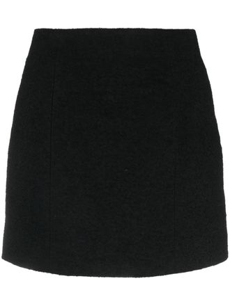 Patou Mini-rok van linnenmix - Zwart