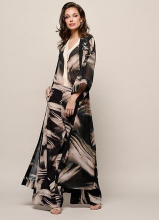 Mart Visser Isla Print Kaftan Zwart / Off White