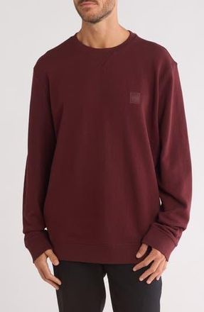 BOSS Westart Cotton Crewneck Sweatshirt in Dark Red at Nordstrom Rack, Size Medium