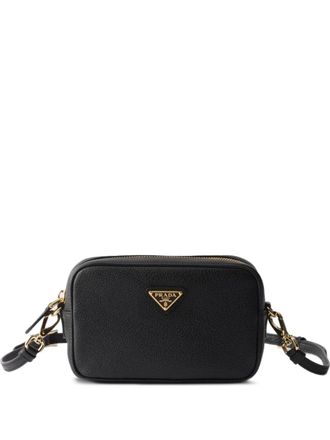 Prada mini leather cross body bag - Black