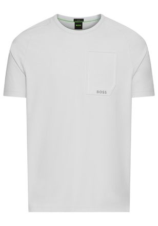 Boss Green by Hugo Boss T-Shirt BOSS GREEN Tee Urban Tech, Herren, Gr. XXL, grau (light, pastel grau054), Single Jersey, Obermaterial: 95% Baumwolle, 5% Elasthan, gestreift, 