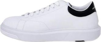 A|X Armani Exchange Zwarte en witte leren sneakers - Heren - Sneakers - Wit - 40 EU - Leer - Schoenen