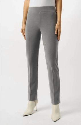 Joseph Ribkoff Slit Back Straight Ankle Pant In Gray