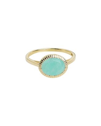 Tiramisu 14K Over Silver 2.90 Ct. Tw. Amazonite Ring