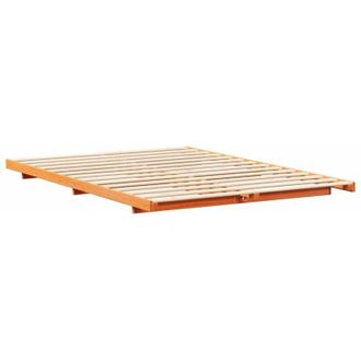 vidaXL Estructura De Cama Marr&oacute;n Cera 140 X 200 Cm Vidaxl