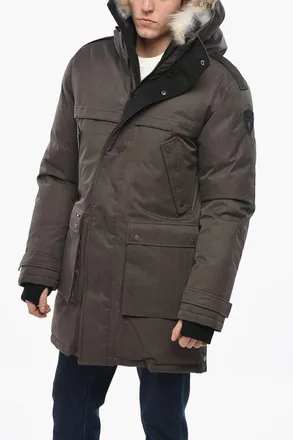 Nobis Solid-Color Utility Down Jacket YATESY with Fur Detail Nobis