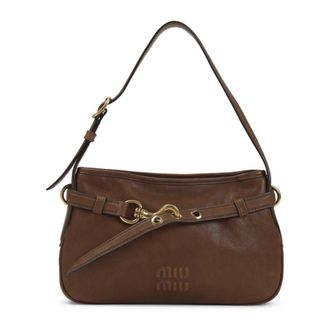 Miu Miu Tassen, Dames, Bruin, ONE Size, Leer, Schoudertas