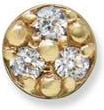 Anzie Cleo Petite Round Single Stud Earring in Gold at Nordstrom, Size One Size Oz