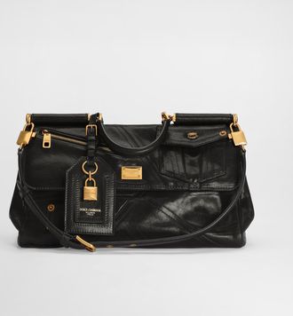Dolce & Gabbana Medium My Sicily Handbag In Calfskin - Woman Handbags Black Onesize
