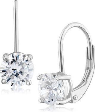 Jardin Round Cubic Zirconia Drop Earrings in Clear/Silver at Nordstrom Rack