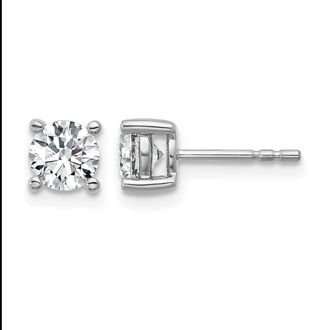 Diamond2Deal 14k Gold 1/5 ct Round Lab Grown Diamond Stud Earrings VS Clarity, D-E Color