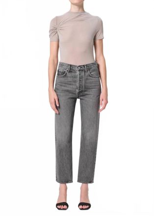 A Gold E 90s Pinch Waist Crop Jean In Audit
