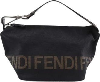 Fendi Pre-owned Shoulder Bags, female, Black, Size: ONE SIZE Pre-owned Vintage Nylon Shoulder Bag