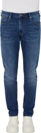 Emporio Armani Slim-fit Jeans - Heren - Slim Fit Jeans - Blauw - W38 - Katoen - Jeans