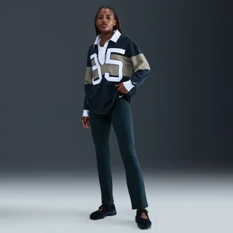 Nike Womens Nike Sportswear Classic High-Waisted Bootcut Pants in Green | HJ1011-390