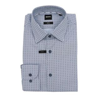 HUGO BOSS Formal Shirts - Heren - Casual Overhemden - Blauw - 4XL - Overhemden