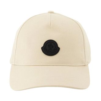Moncler Accessoires, Heren, Beige, ONE Size, Katoen, Baseball Cap