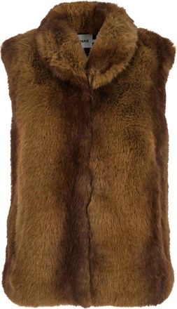 Apparis Bruine Jassen Laila Mink Vest - Dames - Bodywarmers - Bruin - M - Jassen