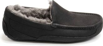UGG Mens Ascot Loafer Style Slippers In Matte Black