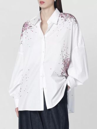 Dries Van Noten oversized shirt firework embroidery long sleeves