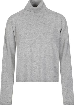 Woolrich Comfort Turtle Neck Cropped Ribbed Wool-Blend Turtleneck