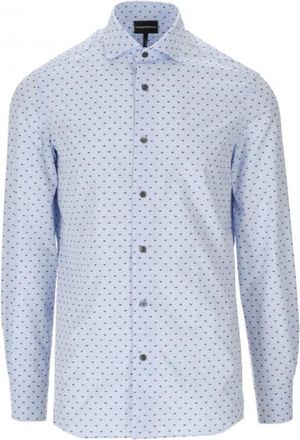Emporio Armani Blauwe Casual Overhemden 3R1C861K0Bzf 747 - Heren - Zakelijke Overhemden - Blauw - 3XL - Overhemden