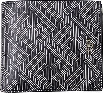 Fendi Black Gray Leather Wallet (Bi-Fold) (Pre-Owned)