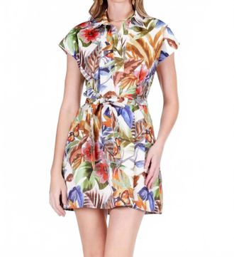 Jade Yoga Leaf Mosaic Dress In Greesleaf Mosaic