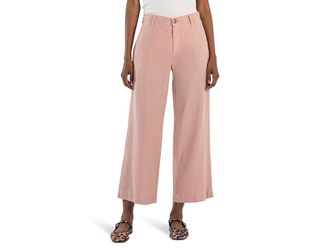 Kut from the Kloth Charlotte - Crop Wide Leg Trouser Womens Jeans Blush : 10 R, Denim/Linen/Tencel