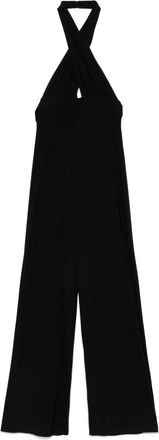 Norma Kamali Halterneck Jumpsuit - Womens - Polyester/Spandex/Elastane