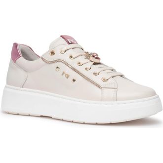 Nero Giardini Gems Platform Sneaker in Beige/pink at Nordstrom, Size 36