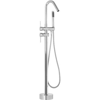Beliani Beliani - Miscelatore per Vasca Freestanding Argento Cromato con Doccetta 118 cm Victoria