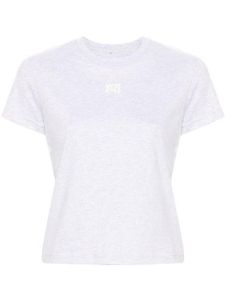 Alexander Wang Light Grey Short-Sleeve T-Shirt With Logo