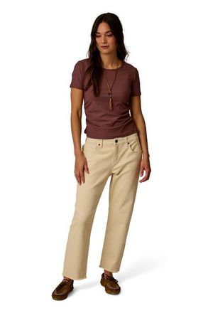 Carve Designs Vega Rib Tee 2.0 in Coco at Nordstrom, Size Xx-Small