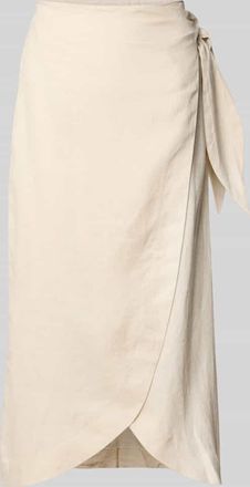 Mango Wickelrock aus Leinen Modell PAREO in Beige, Gr&ouml;&szlig;e XS