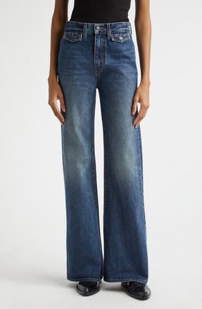 Nili Lotan Edira Wide Leg Jeans in Simon Wash at Nordstrom, Size 27
