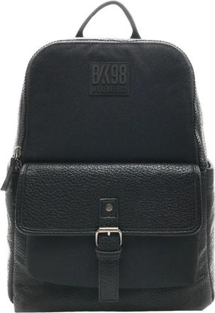 Dirk Bikkembergs Mannen rugzak met voorvak - unisex - Rugzakken - Zwart - ONE Size - Polyester - Tassen