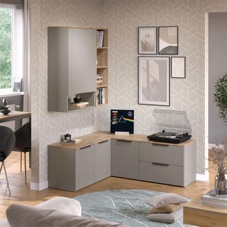 Vicco Conjunto De Sal&oacute;n Wido, Gris, 5 Partes, Vicco