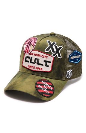 Cult of Individuality Camo Patch Trucker Hat at Nordstrom