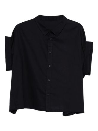 Yohji Yamamoto cuffed cotton shirt - women - Cotton - 1 - Blue