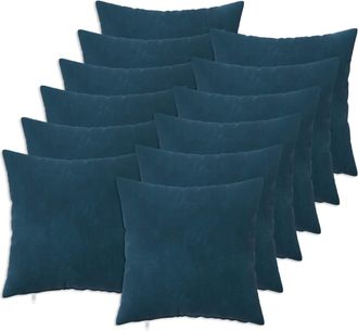 vidaXL Funda De Almohada 12 Pcs Heerlen Azul 50 X 50 Cm Terciopelo Vidaxl