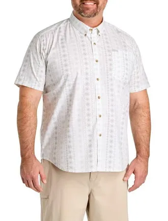 Columbia Big & Tall Rapid Rivers Wildflower Sport Shirt in White at Nordstrom, Size Xx-Large